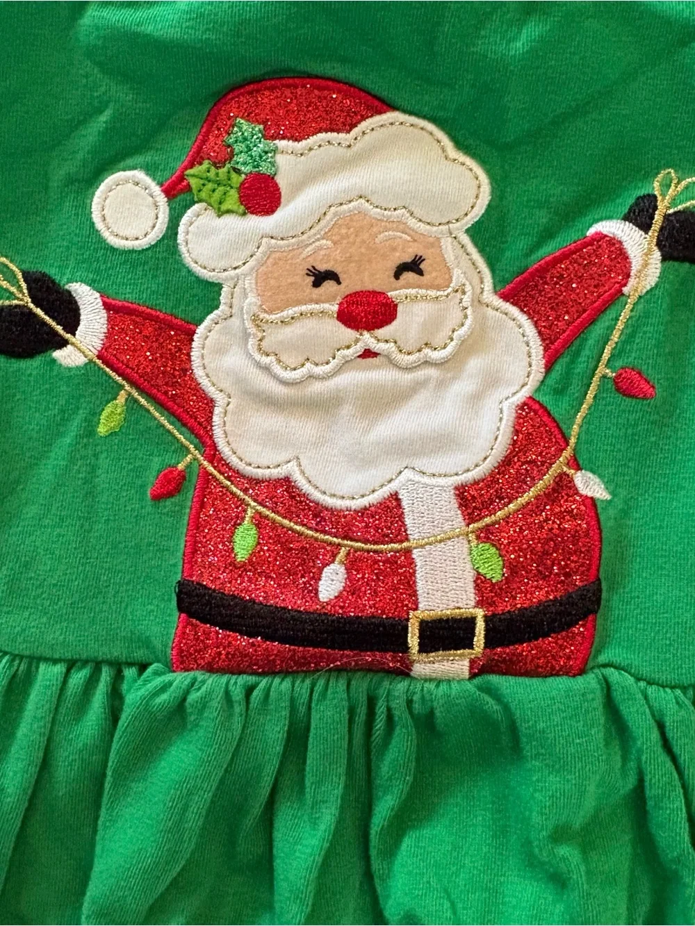 Rare Editions Santa Ruffle Christmas Outfit Newborn